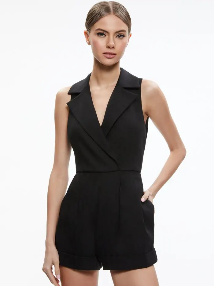 MERITT DOUBLE BREASTED TUXEDO ROMPER